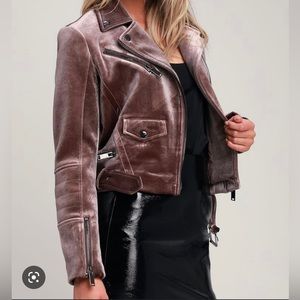 Lulus / Esley Velour Moto Jacket Size S